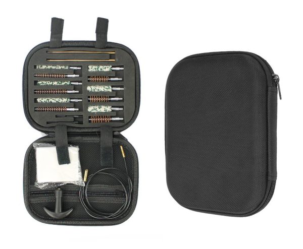 KIT DE LIMPEZA ARMA DE FOGO CAL 22 AO 45 COM ESTOJO