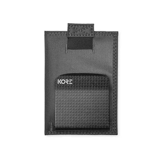 Kore Essentials Gray Tactical Slim Wallet & Carbon Fiber Money Clip